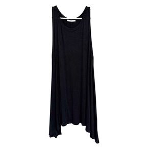 2/$30 Acemi Black Sleeveless Flowy Tunic Tank Top Handkerchief Hem Small
